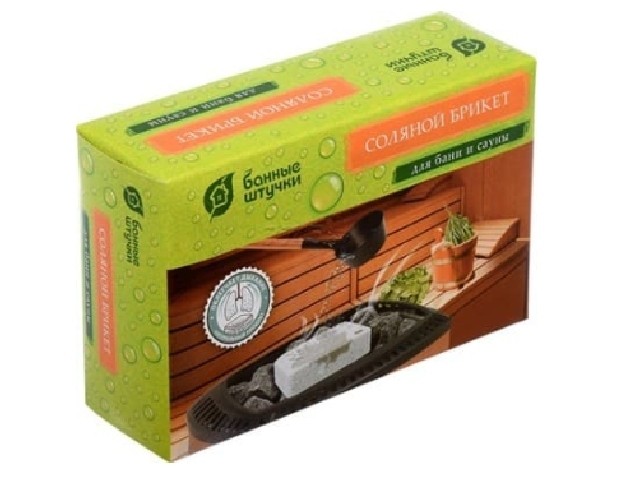 Соляной брикет 15*10*5 см, 1300 г для бани и сауны Банные штучки 32400